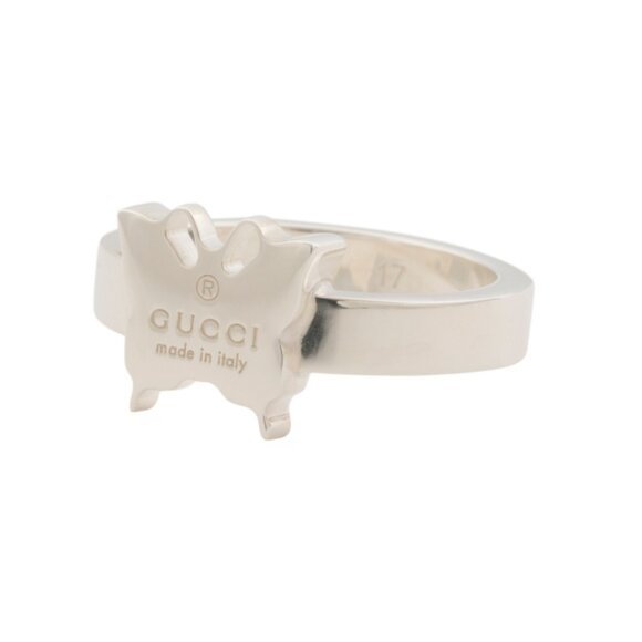 GUCCI Sterling Silver Made In Italy Sterling Silver Butterfly Motif Ring - Picture 1 of 2